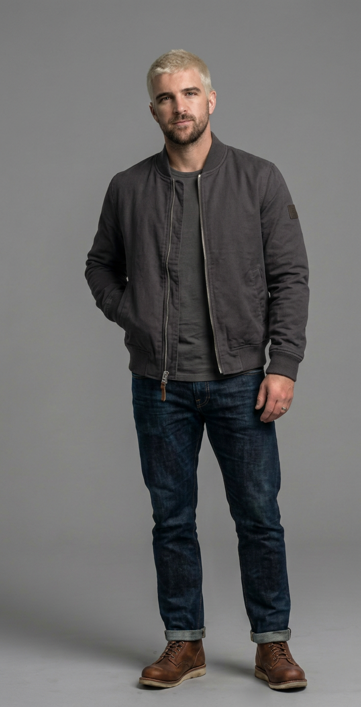 Marco | Men's Slim Fit Zip-Up Bomber Jacket Casual Street Wear