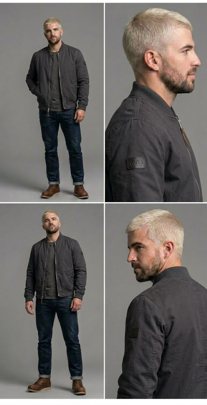 Marco | Men's Slim Fit Zip-Up Bomber Jacket Casual Street Wear