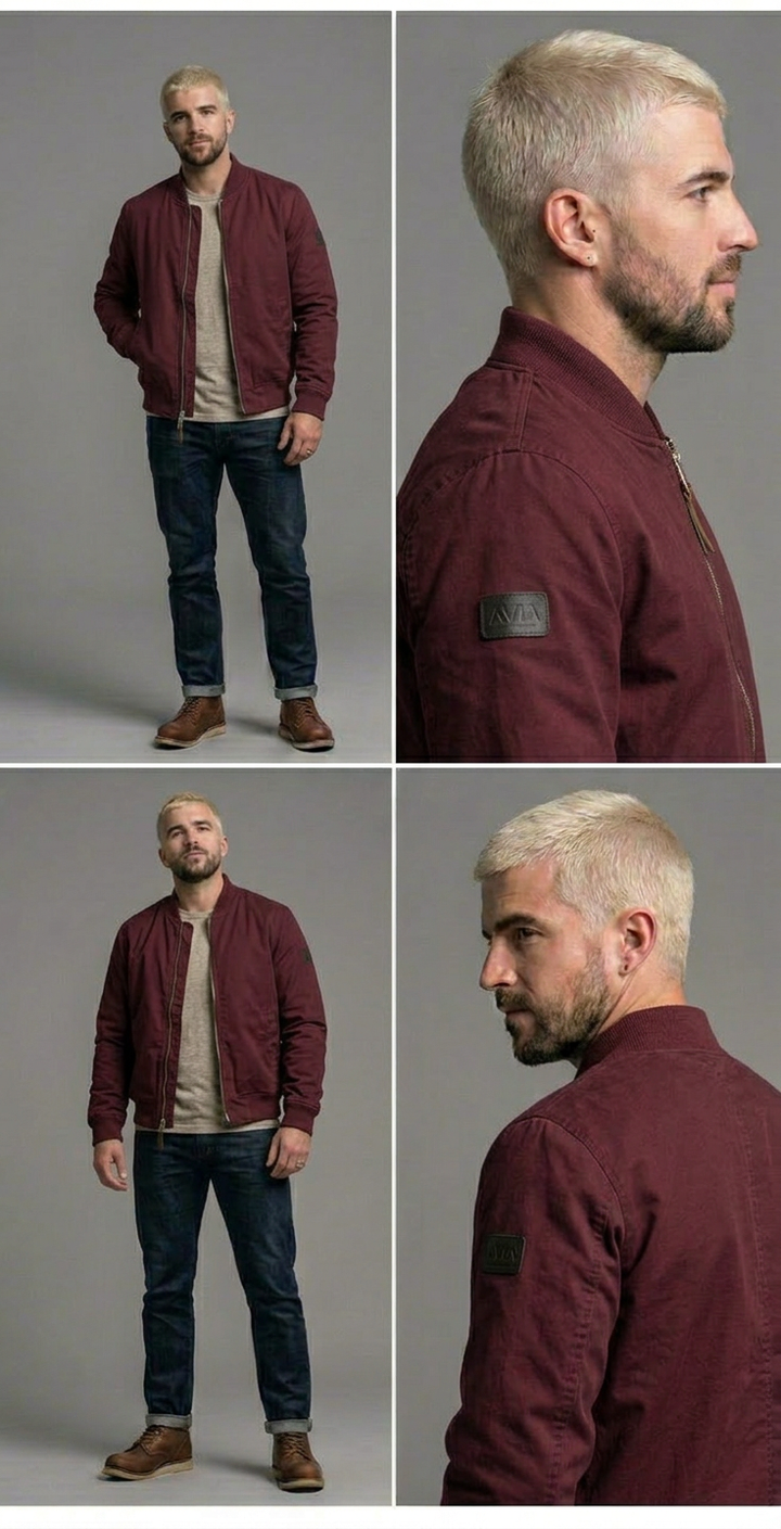 Marco | Men's Slim Fit Zip-Up Bomber Jacket Casual Street Wear