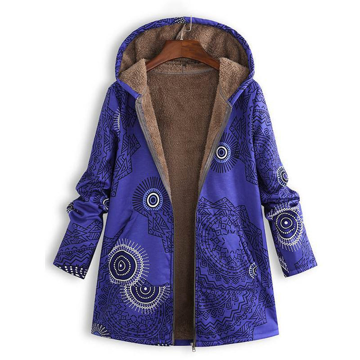 Eloria | Women's Winter Floral Hooded Coat