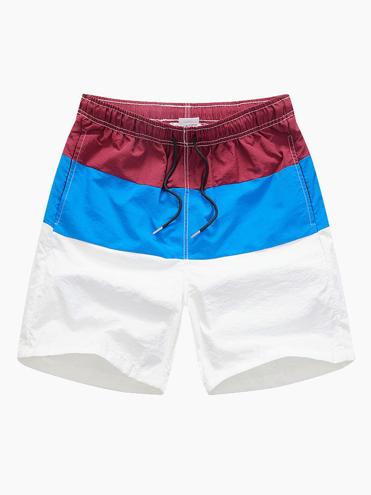 Men's Contrast Spliced Swim Shorts