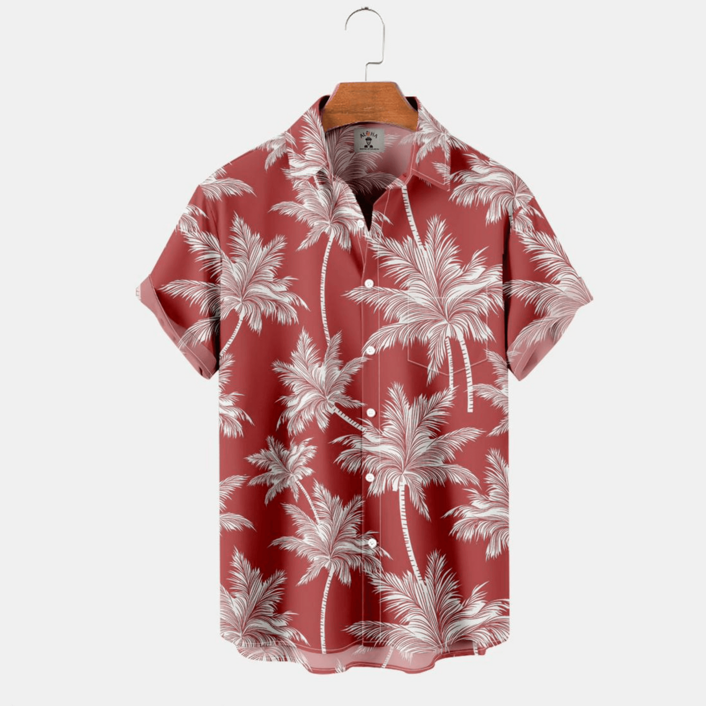 Shirt with Palm Print and Buttons