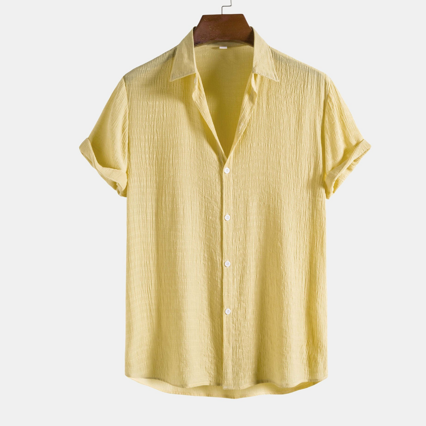 Short-Sleeve Shirt Made of Textured Fabric