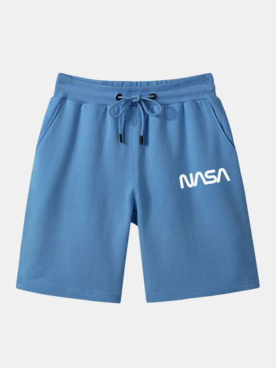 Mid-Length Shorts with NASA Print