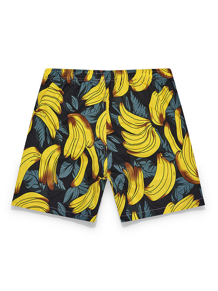 Shirt with Banana Print and Swim Shorts with Banana Print