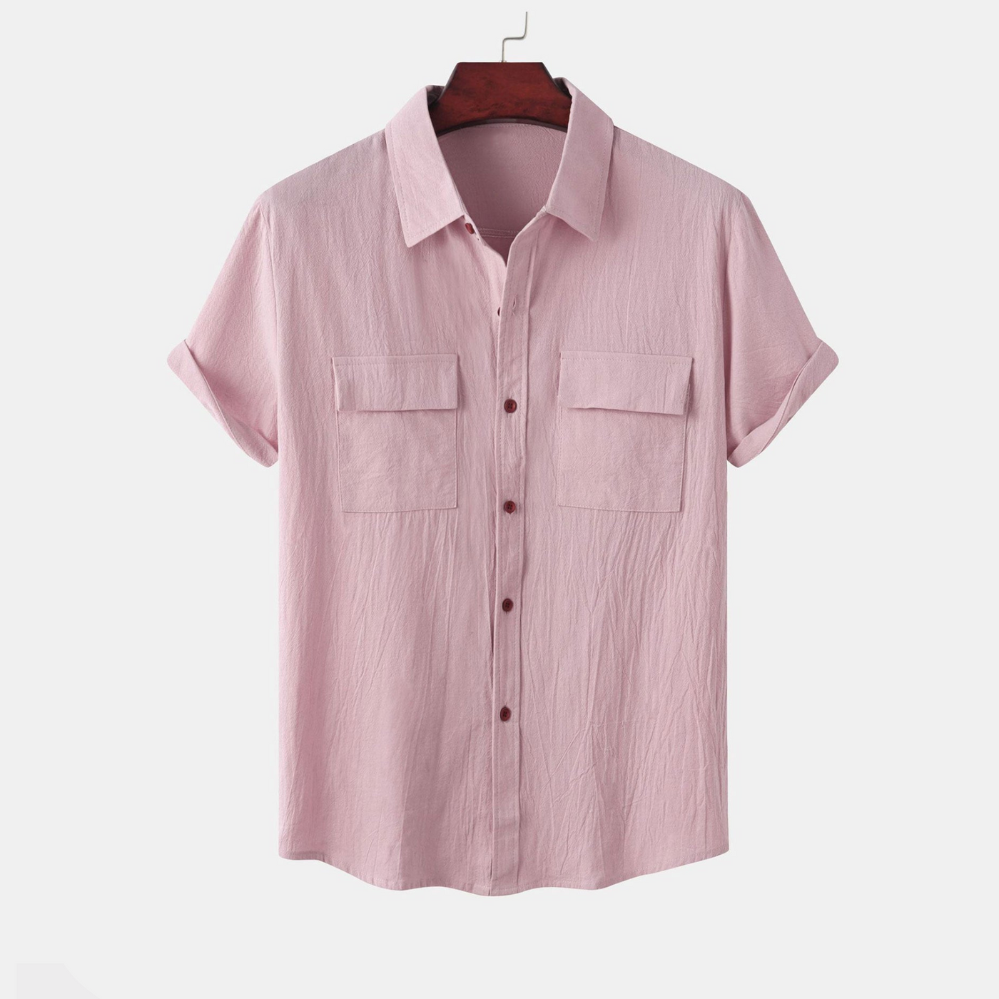 Men's Button-Up Shirt with Patch Pockets