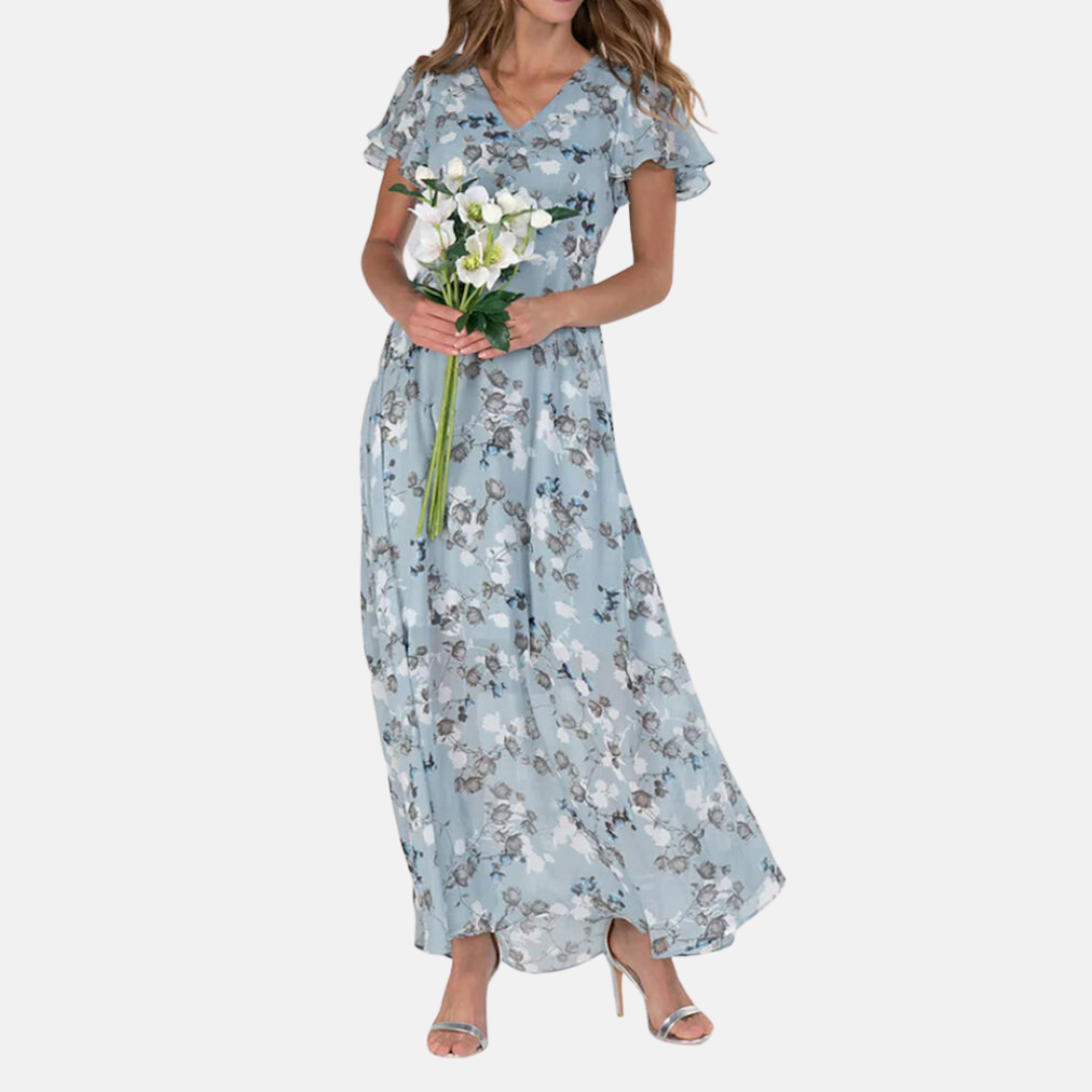 Jeannette - Elegant Floral Print Dress