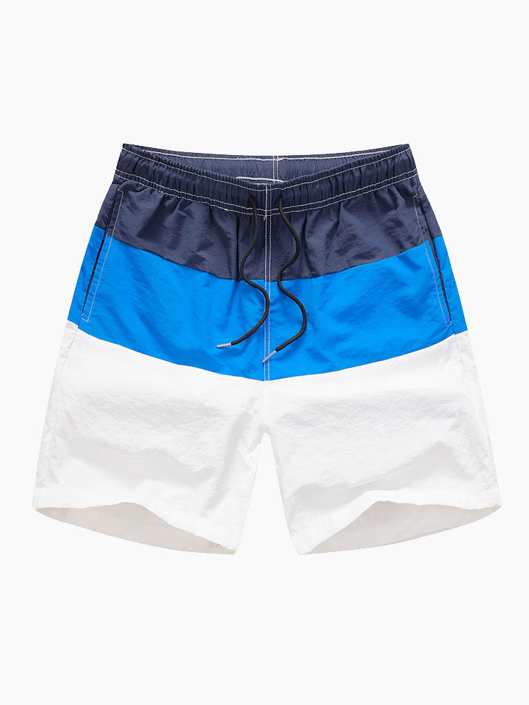 Men's Contrast Spliced Swim Shorts