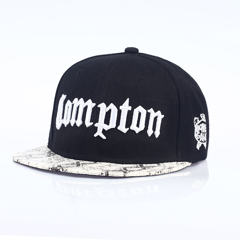 Compton Snapback Brief embroidered Street Style Casual Cap