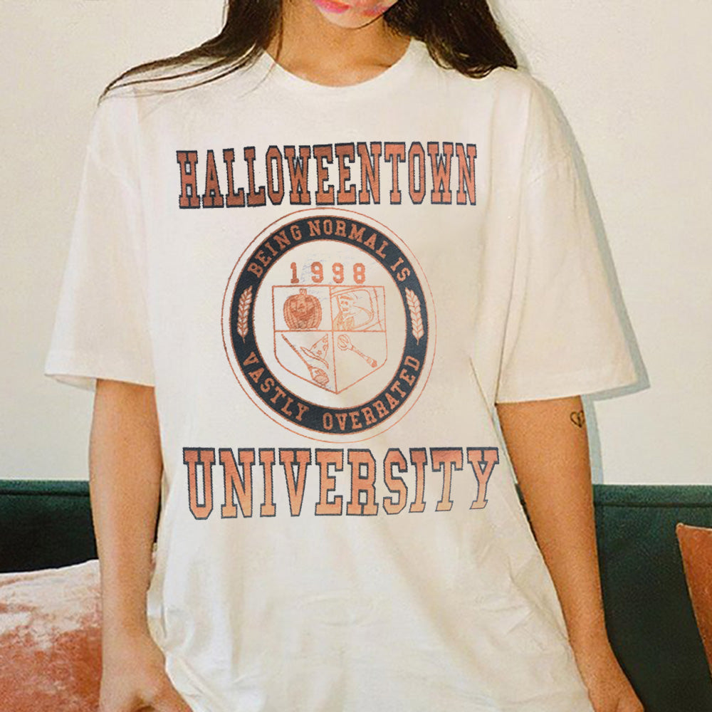 Halloween Graphic Casual Women's Short Sleeve T-Shirt
