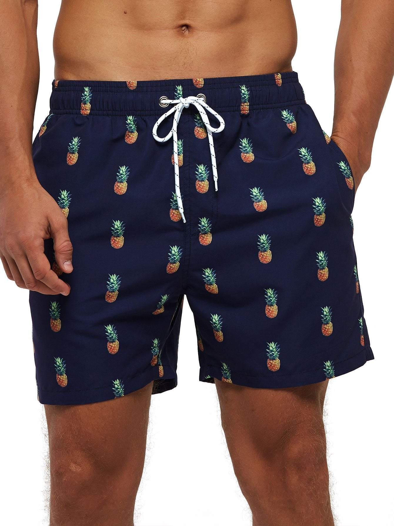 Swim Shorts with Pineapple Print
