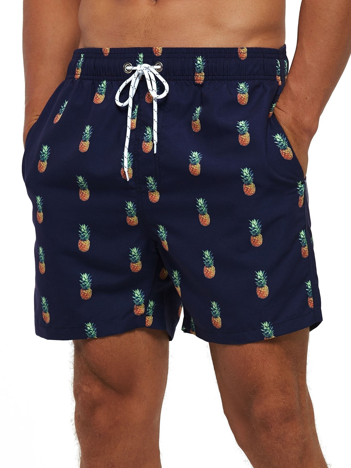 Swim Shorts with Pineapple Print