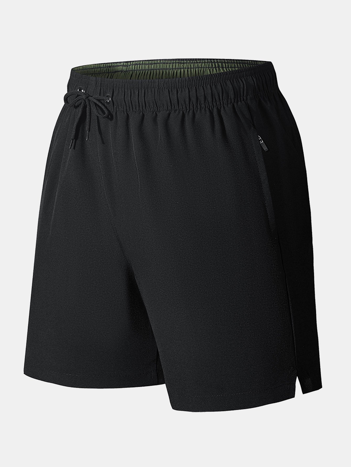 Zip Pocket Stretch Swim Shorts
