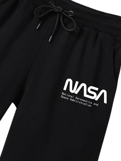 NASA Letter Print Shorts